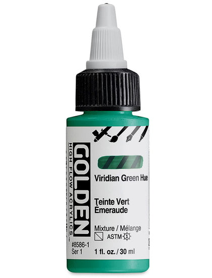 Acrylic high flow - 1 oz  viridescentian green hue  s1