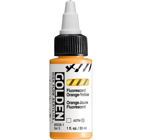 Acrylic high flow - 1 oz  fluorescent orange yellow  s5