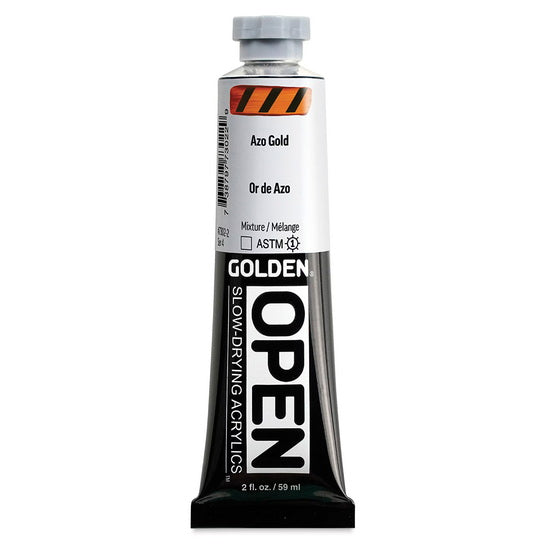 Acrylic open - 2 oz  azo gold  s4