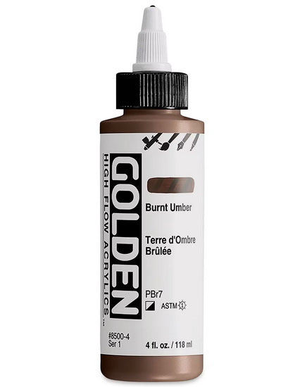 Acrylic high flow - 4 oz  burnt umber  s1
