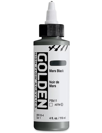 Acrylic high flow - 4 oz  mars black  s1