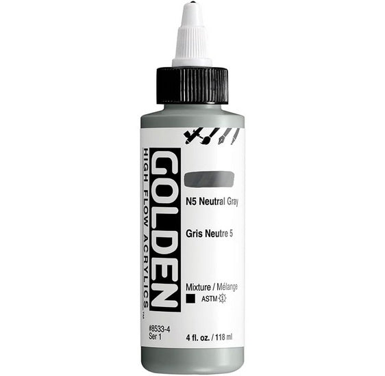 Acrylic high flow - 4 oz  neutral gray #5  s1