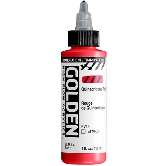 Acrylique high flow - 4 oz  rouge quina transparent  s1