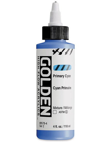 Acrylic high flow - 4 oz  primary cyan  s2