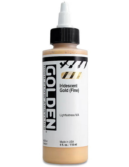 Acrylic high flow - 4 oz  iridescent gold fine  s6