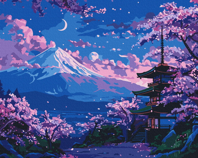 Ens. peinture à numéro fuji