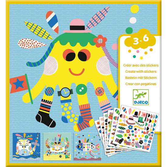 Creer avec des stickers/animaux marins