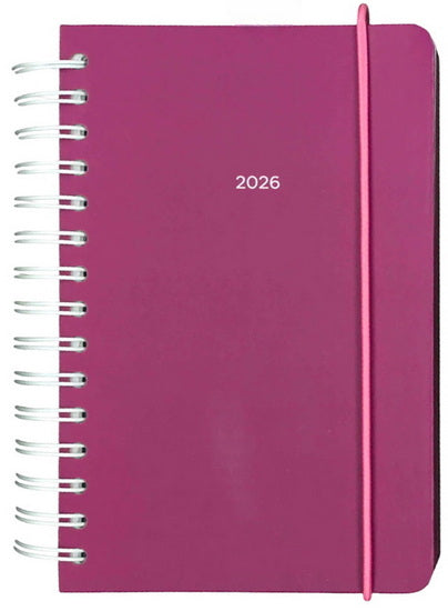 Agenda spirale 2026 Chroma Fuschia 1j/1p