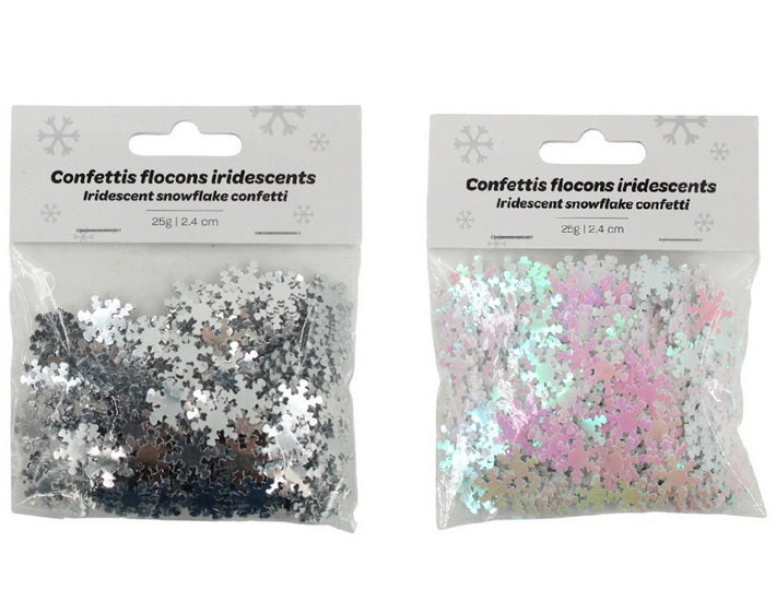 Confettis flocons iridescents