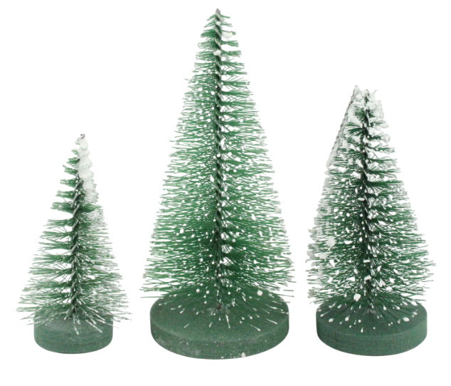 Ens. 3 sapins décoratifs