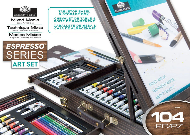 Set of Espresso Mix Media Art 104pcs