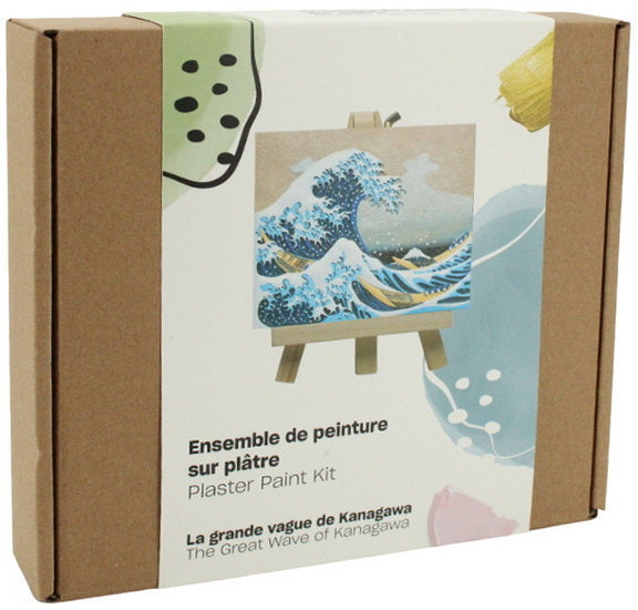 Ens. peinture sur plâtre La Grande Vague de Kanagawa