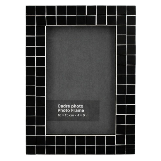 Silver mosaic photo frame