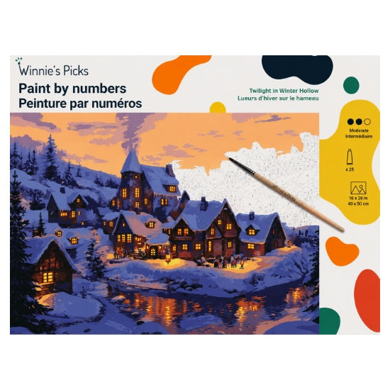 Peinture à numéros - Village hivernal