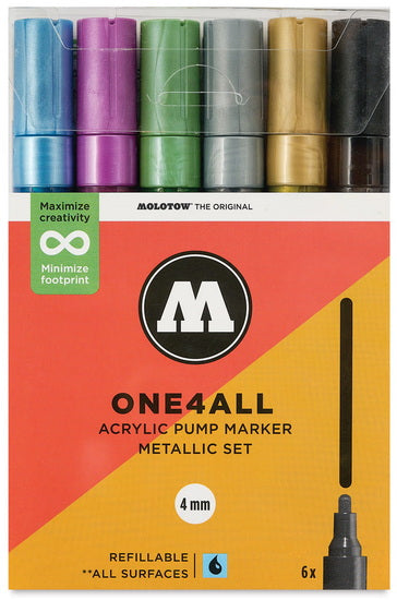 One4all markers 227hs metallic set - 6 pcs