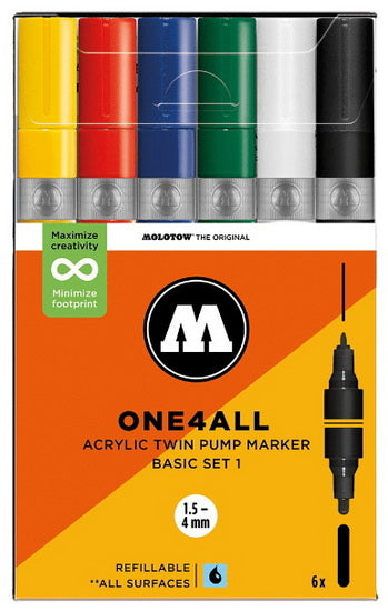 One4all markers twin basic set 1 - 6 pcs