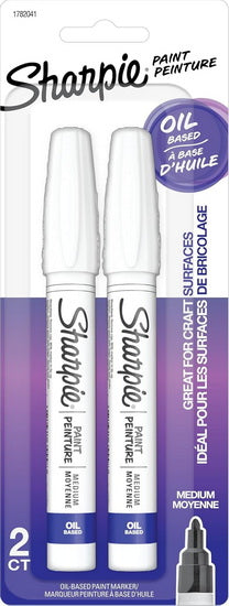 Ens. 2 marqueurs sharpie  blanc moyen