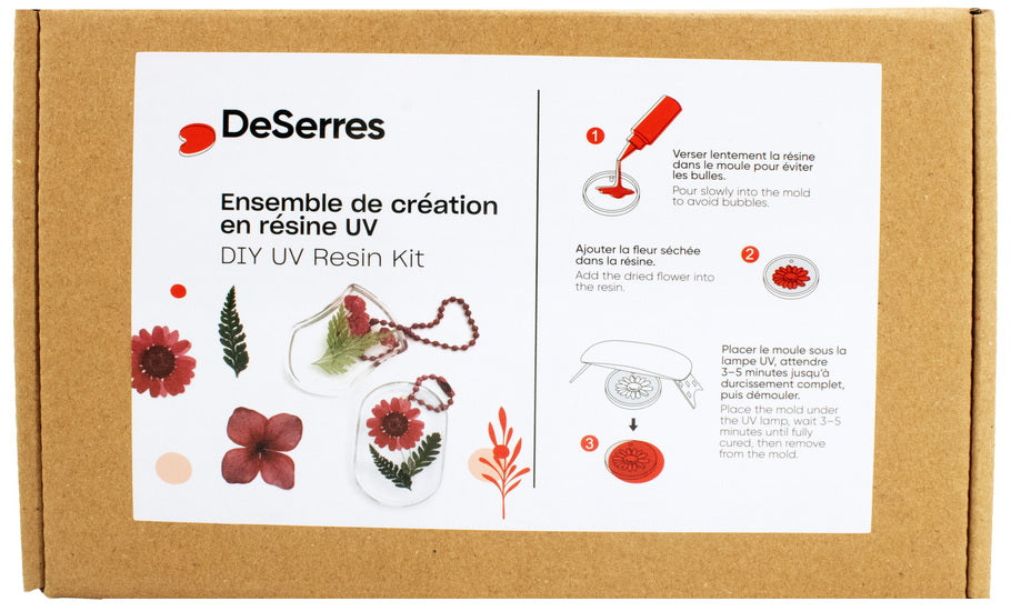 Ens. Création breloque résine fleurs