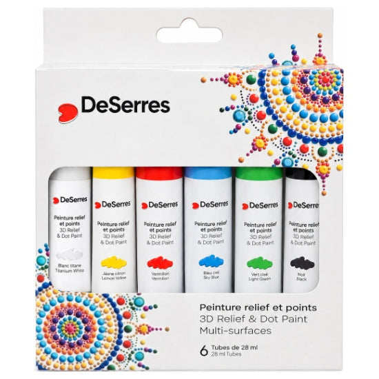 Peinture relief - 6x28ml