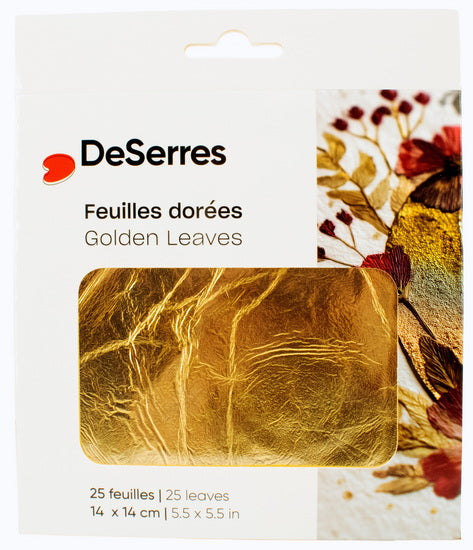 Set of 25 Metal Sheets Imitation Gold