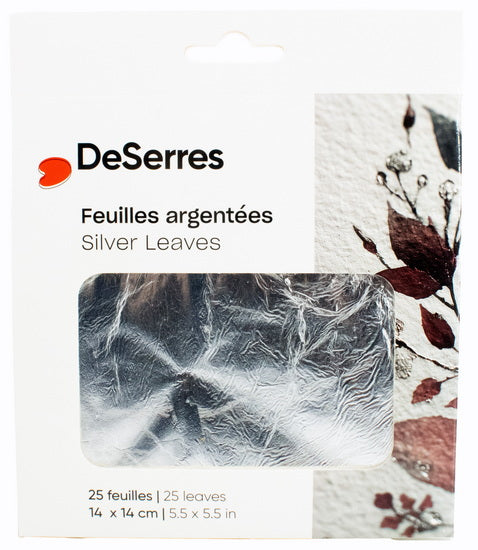 Set of 25 Metal Sheets Imitation Silver