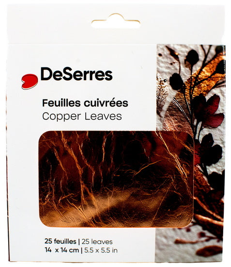 Ens. 25 feuilles de métal imitation bronze