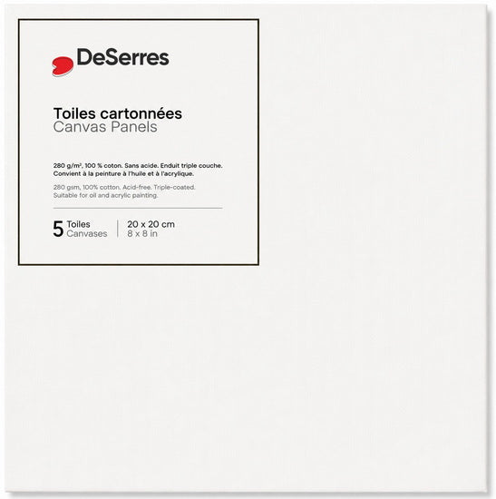 Canvas Board 8x8in - 5pcs
