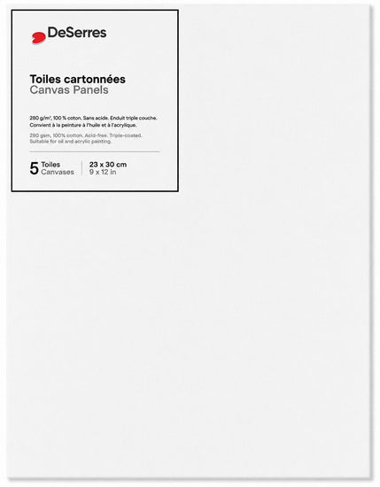 Canvas Board 9x12in- 5pcs