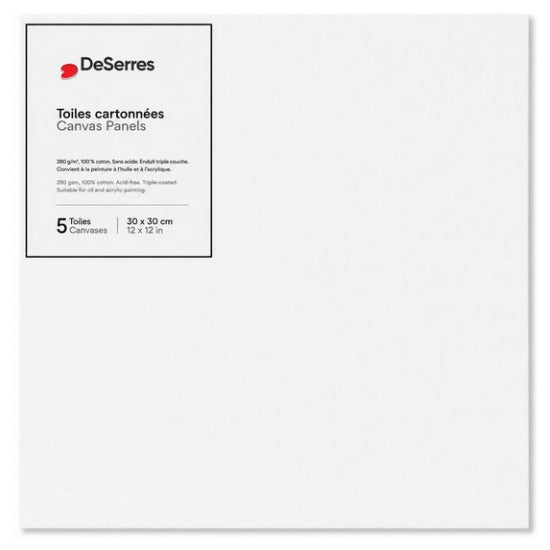 Canvas Board 12x12in- 5pcs
