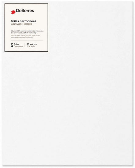Canvas Board 12x16in- 5pcs