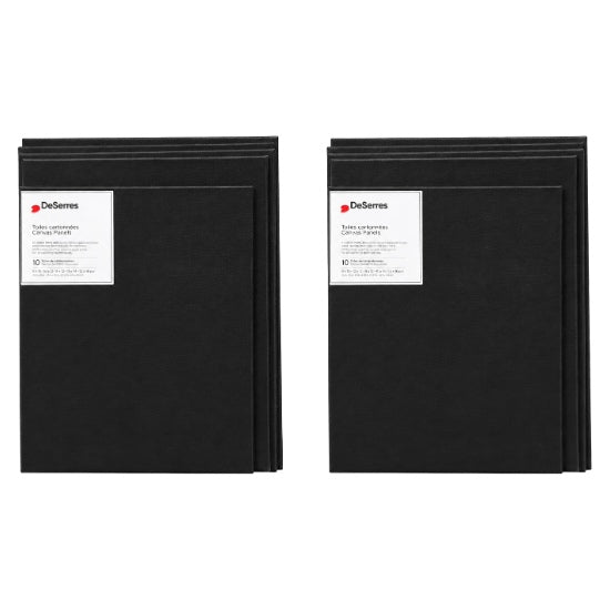 Asst. Black Canvas Boards  (5x7 8x10,9x12,11x14,12x16in) -10 pcs