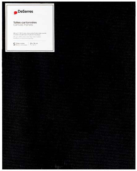 Black Canvas Board 11x14in- 5pcs