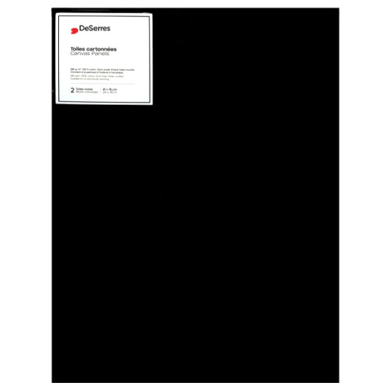 Black Canvas Board 24x36in - 2pcs