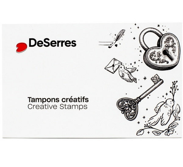 Set of 9 Wood Stamp Love Lock