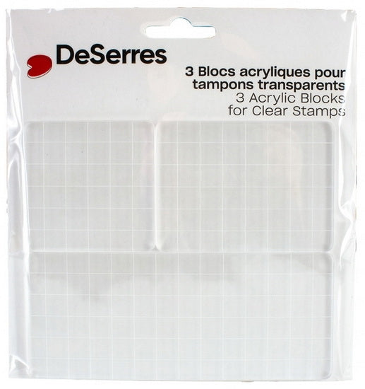 Set of 3 Acrylic Block Set for Clear Stamps
