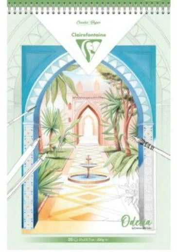 Multi-Technical Colouring Pad A4 250g Sheets - Gardens (20)