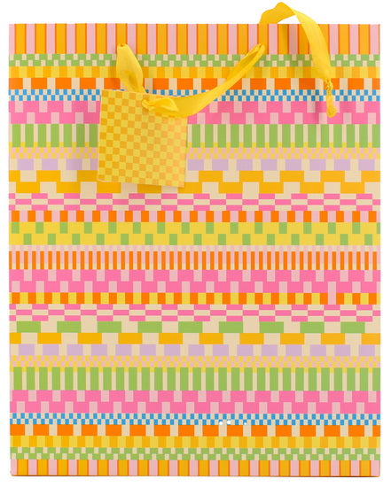 Gift Bag M Colored Stripes