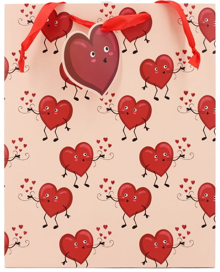 Gift Bag M Hearts And Kisses