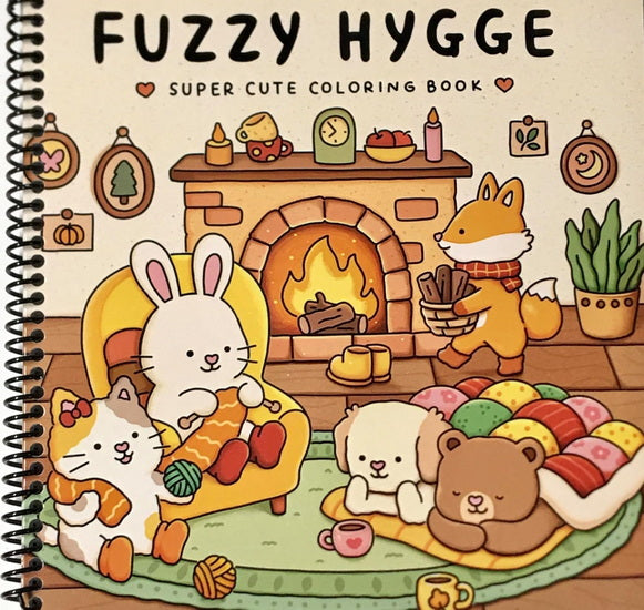 Fuzzy Hygge Coloring Book: Cute and Cozy Coloring Book