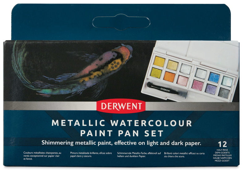 12 Half pans metallic paint kit