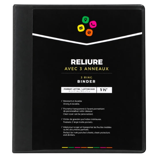 Binder 1" 1/2'' - Black