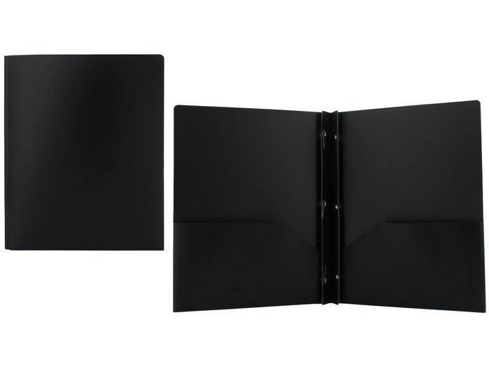 Folder With Prongs 2 Pockets - Black