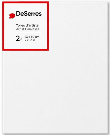 Basic Canvas 9x12x1/2 In - 2pcs