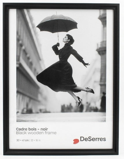 Cadre bois noir  12x16po