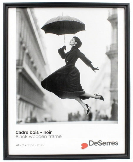 Cadre bois noir - 16x20po