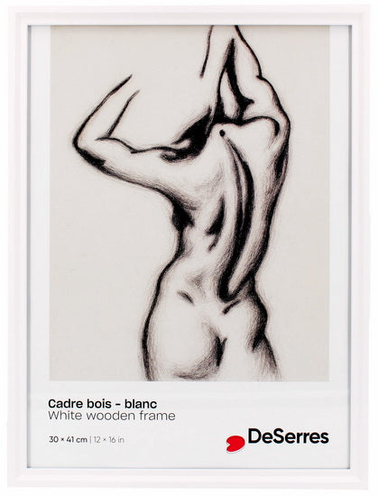 Cadre bois blanc  12x16po
