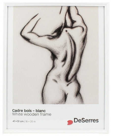 Cadre bois blanc - 16x20po