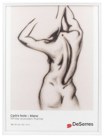 Cadre bois blanc - 18x24po