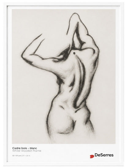 Cadre bois blanc - 24x36po