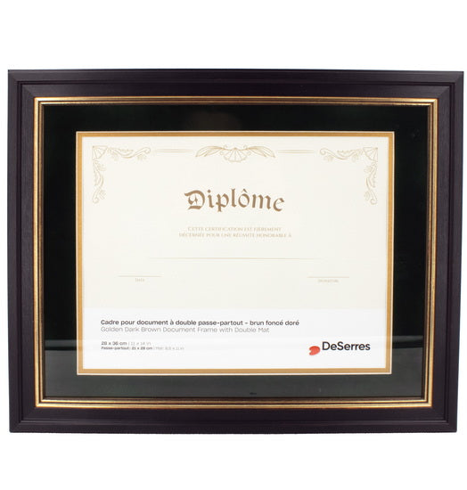 Diploma Frame Dark Golden Brown